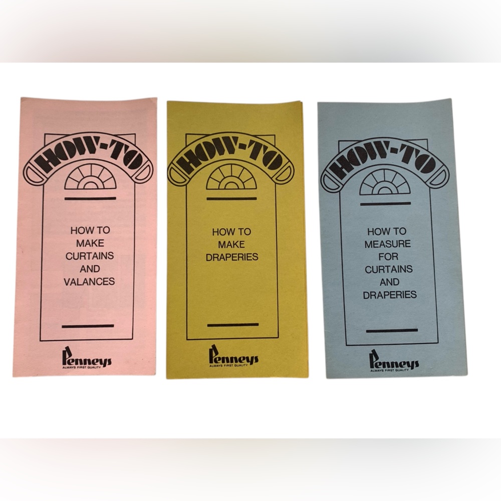 SET OF Vintage Penneys HOW TO Booklets 
How to Measure Curtains Make Curtains